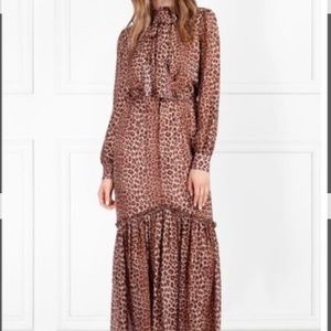 Rachel Zoe cheetah print maxi dress